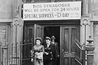 A New York synagogue holding D-Day services, June 6, 1944.